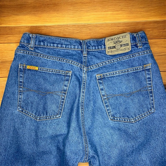 Vintage Jordache High Rise Mom Jeans 15/16 Blue Tapered Leg - Picture 3 of 11
